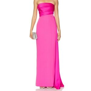 Amira Gown in Pop Pink from Revolve